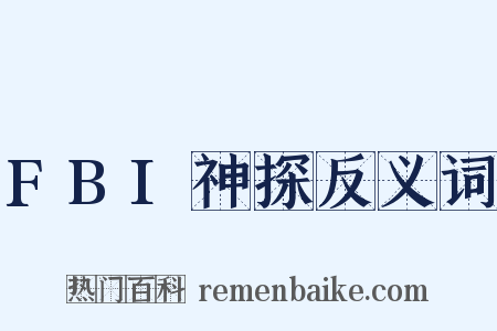 FBI神探反义词是什么意思的图片